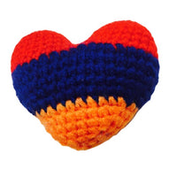 Crochet Armenian Flag Heart Magnet