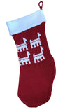 Red & White Knitted Christmas Stockings