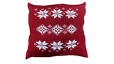 Red & White Knitted Holiday Pillow Covers