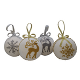 Silver & Golden Embroidered Ornaments